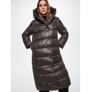Brown Quilted Puffer Jacket